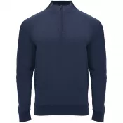 Navy Blue - Epiro bluza unisex z długim rękawem i zamkiem błyskawicznym 1/4 200 g/m²