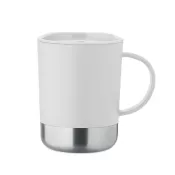 Kubek z PP z przesuwaną pokrywką 300 ml BEAKER Bialy