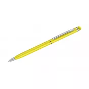 żółty - Cienki metalowy długopis reklamowy z touch penem TIN 2