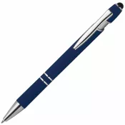 granatowy - Długopis plastikowy touch pen