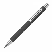 czarny - Długopis papierowy z metalowymi elementami