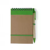 zielony - Notatnik ok. A6 z długopisem