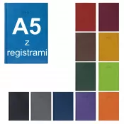 Kalendarz książkowy A5, dzienny, z registrami VIVO