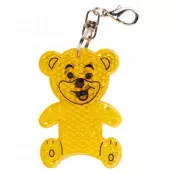 żółty - Brelok odblaskowy w kształcie misia Teddy