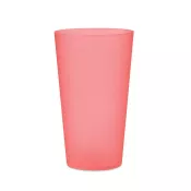 Kubek eventowy wielorazowy z PP 500 ml FESTA LARGE Przezroczysty Czerwony