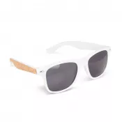 biały - Okulary przeciwsłoneczne Justin RPC z korkową wkładką UV400