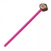 różowy - Ołówek z gumką