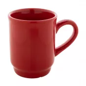 czerwony - Marknad ceramiczny kubek do układania w stosy