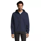 Softshell męski z kapturem 340 g/m² Sol's REPLAY MEN French Navy