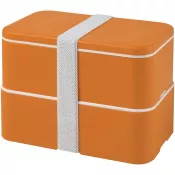 Pomarańczowy - Dwupoziomowe pudełko na lunch 2 x 700 m MIYO