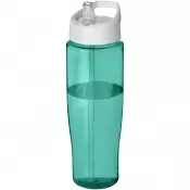 Biały-Błękitny - Bidon H2O Tempo® o pojemności 700 ml z wieczkiem z słomką