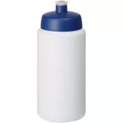 Biały-Niebieski - Bidon Baseline® Plus o pojemności 500 ml ze sportowym wieczkiem i uchwytem