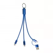 niebieski - Rafob brelok kabel ładujący USB