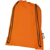 Pomarańczowy - Plecak Oriole ze sznurkiem ściągającym z recyklowanego plastiku PET, 33 x 44 cm