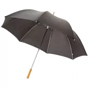 Czarny - Parasol golfowy Karl 30'' z drewnianą rączką