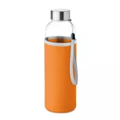 Butelka szklana 500 ml w neoprenowym etui UTAH GLASS Pomaranczowy