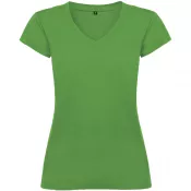 Tropical Green - Damska koszulka z dekoltem w serek 155 g/m² Roly Victoria