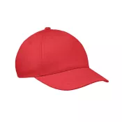Czapka z daszkiem dziecięca 180 g/m² BUZZ KIDS Czerwony