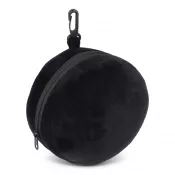 czarny - Poduszka podróżna z maską na oczy i pokrowcem zapinanym na zamek błyskawiczny