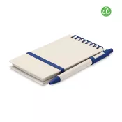 Notes A6 z recyklingu 70 kartek z długopisem MITO SET Niebieski