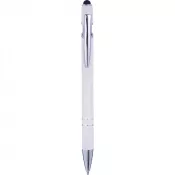 biały - Długopis z touch pen-em
