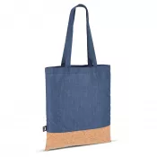 ciemnoniebieski - Torba transportowa R-PET i korek 35 x 40 cm