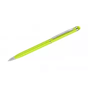 zielony jasny - Cienki metalowy długopis reklamowy z touch penem TIN 2