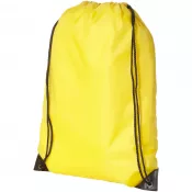 Żółty - Plecak na sznurkach poliestrowy Oriole Premium, 33 x 44 cm