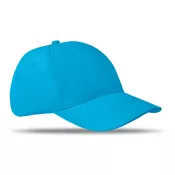 Czapka z daszkiem bawełniana 160 g/m² BASIE APOLLO Turkusowy