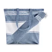 Torba plażowa z ręcznikiem hammam 180 g/m² HUMMUM Niebieski