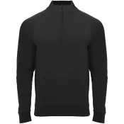 Czarny - Epiro bluza unisex z długim rękawem i zamkiem błyskawicznym 1/4 200 g/m²