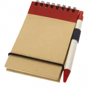 Czerwony-Piasek pustyni - Notatnik A7 z recyklingu z długopisem Zuse