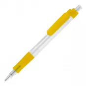 żółty  mrożony - Długopis Vegetal Pen Clear przejrzysty z PLA