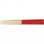 czerwony - Wachlarz z bambusa