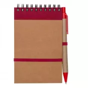 czerwony - Notatnik ok. A6 z długopisem | Chapman