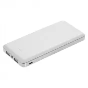 biały - Power bank 12000 mAh z lampką | Sawyer