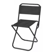 czarny - Składane krzesło kempingowe TAKEOUT