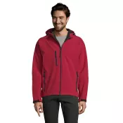 Softshell męski z kapturem 340 g/m² Sol's REPLAY MEN Pepper Red