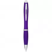 Fioletowy - Długopis z kolorowym korpusem i uchwytem Nash