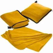 żółty - Koc poduszka 2w1 z polaru RADCLIFF