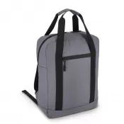 szary - Plecak z powłoką PU, wykonany z materiału R-PET 600D, 27,5 x 12 x 37,5 cm, 12 l