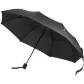 Czarny - Składany parasol Agnes 21 cali z funkcją automatycznego otwierania, wykonany z tworzywa RPET