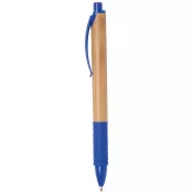 niebieski - Długopis BAMBOO RUBBER