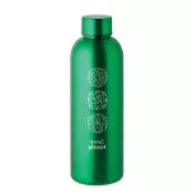 Butelka termiczna ze stali z recyklingu 500 ml ATHENA Zielony