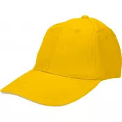 żółty - Czapka z daszkiem bawełniana 6 paneli, 260 g/m² CURTIS