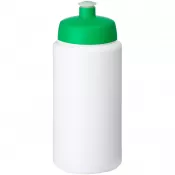 Biały-Zielony - Bidon Baseline® Plus o pojemności 500 ml ze sportowym wieczkiem i uchwytem