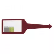 Bordowy - Zawieszka do bagażu z PCV