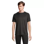 Koszulka sportowa unisex z recyklingu Sol's VORTEX Czarny