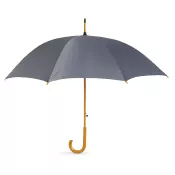 Parasol automatyczny 23,5" z drewnianą rączką CUMULI Szary