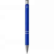 Błękit królewski - Moneta długopis z aluminium z recyklingu